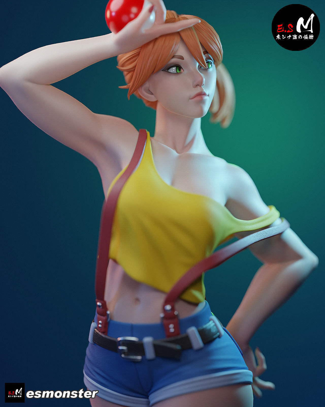 Misty pokemon trainer with NSFW CHARACTER BY ESM 3D print model_13