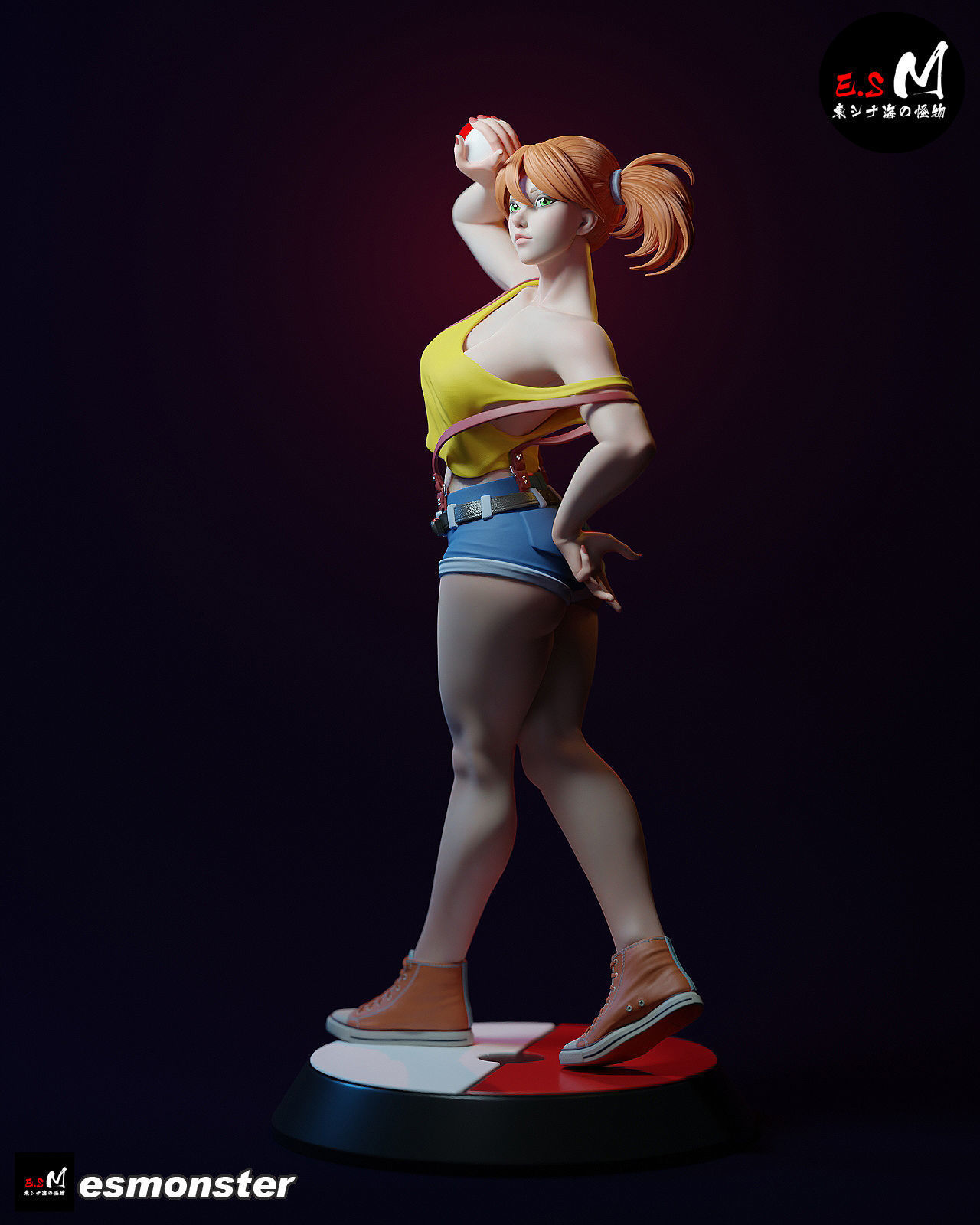 Misty pokemon trainer with NSFW CHARACTER BY ESM 3D print model_4
