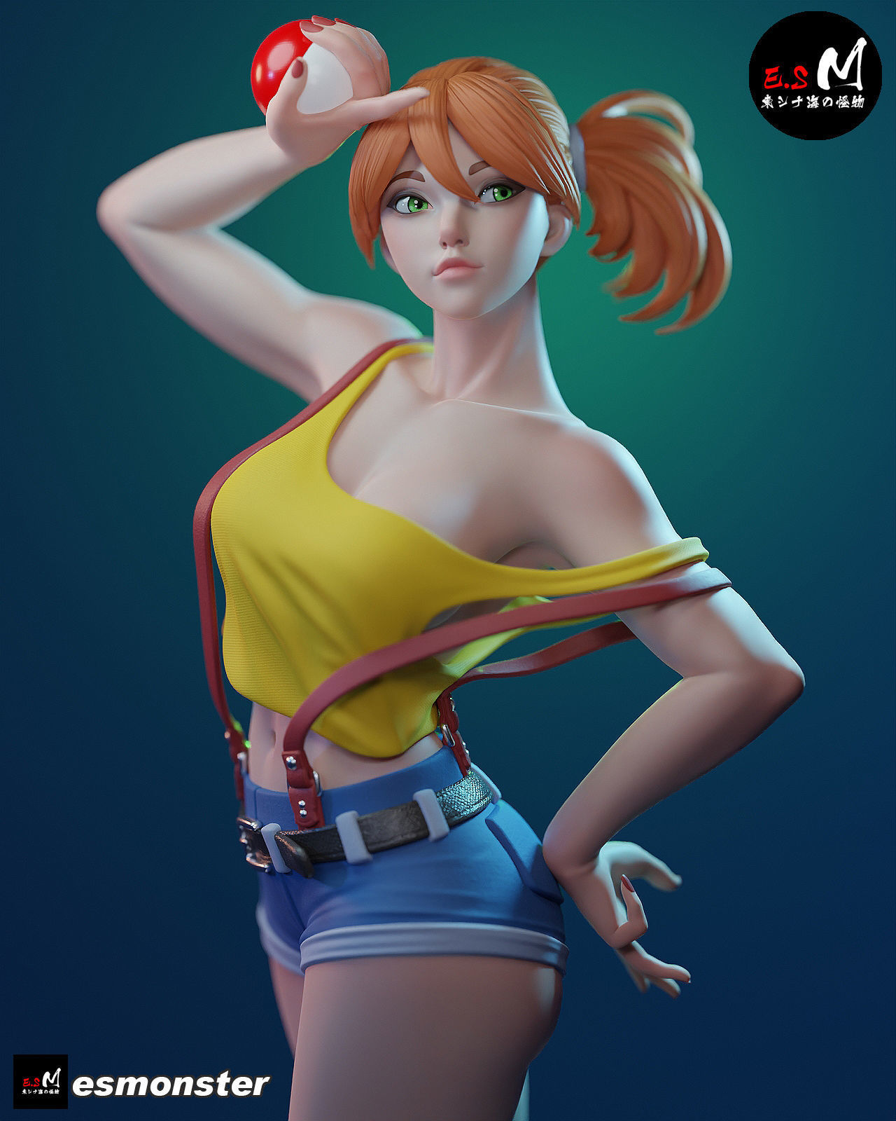 Misty pokemon trainer with NSFW CHARACTER BY ESM 3D print model_21