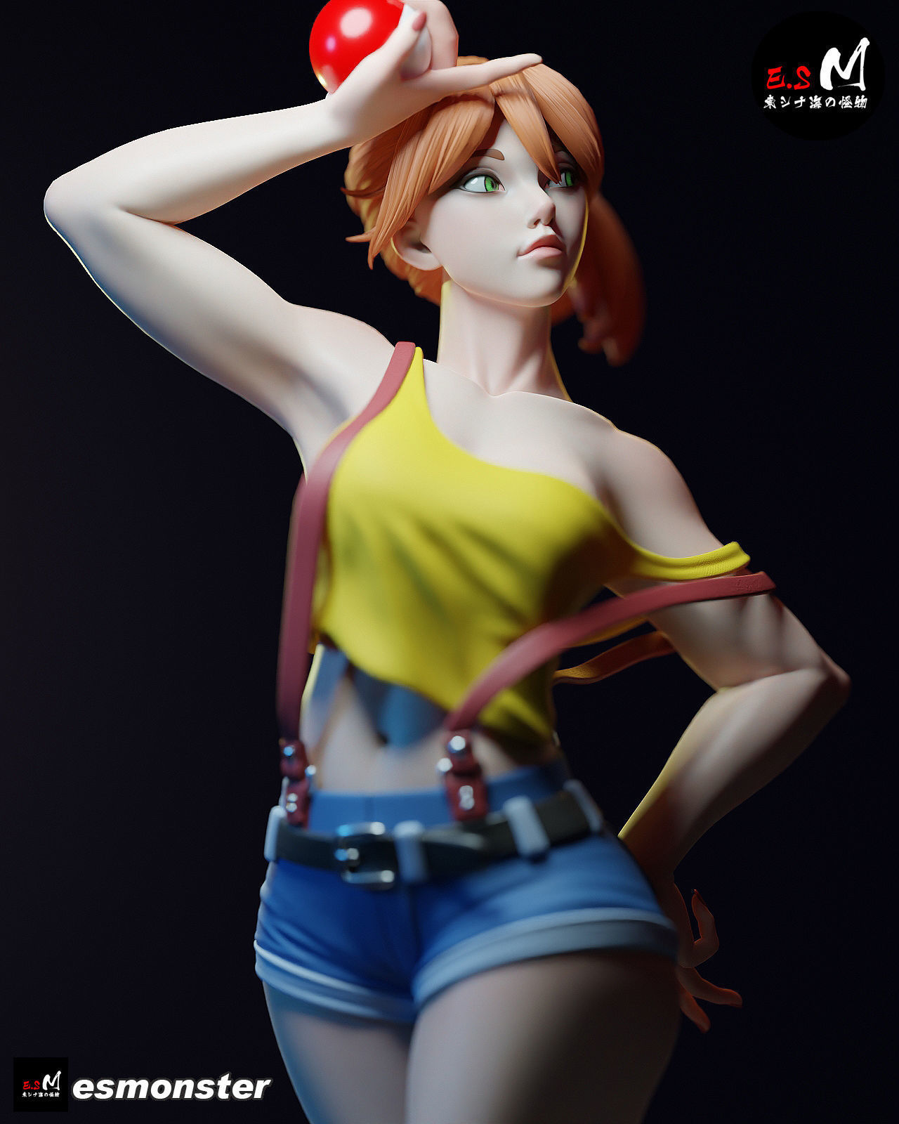 Misty pokemon trainer with NSFW CHARACTER BY ESM 3D print model_26