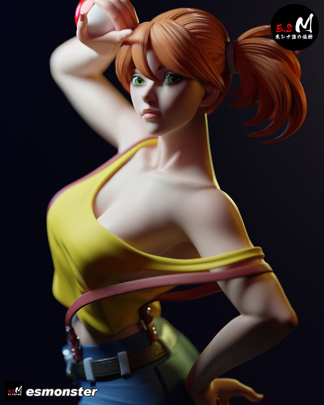 Misty pokemon trainer with NSFW CHARACTER BY ESM 3D print model_27