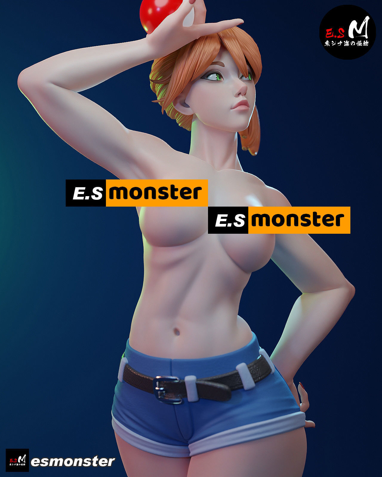 Misty pokemon trainer with NSFW CHARACTER BY ESM 3D print model_10