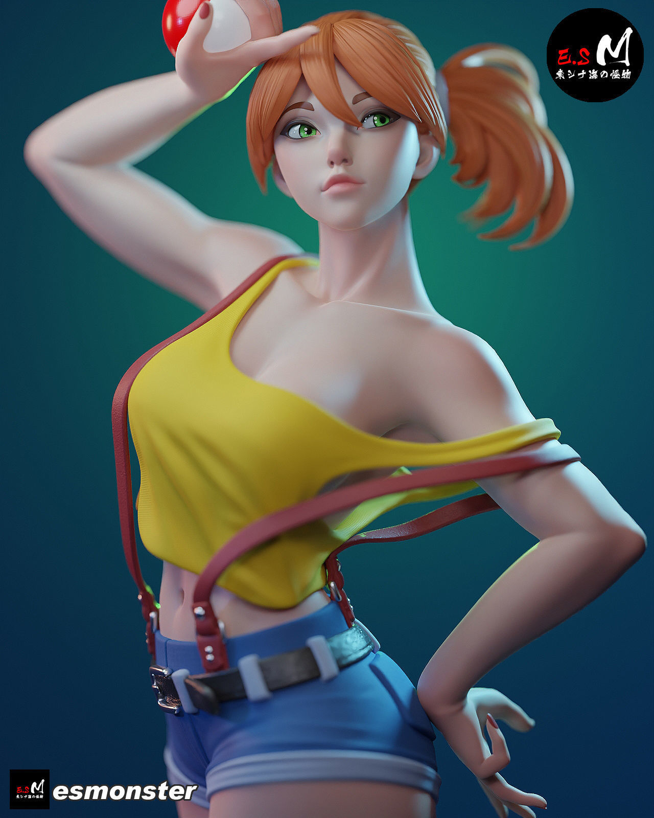 Misty pokemon trainer with NSFW CHARACTER BY ESM 3D print model_12