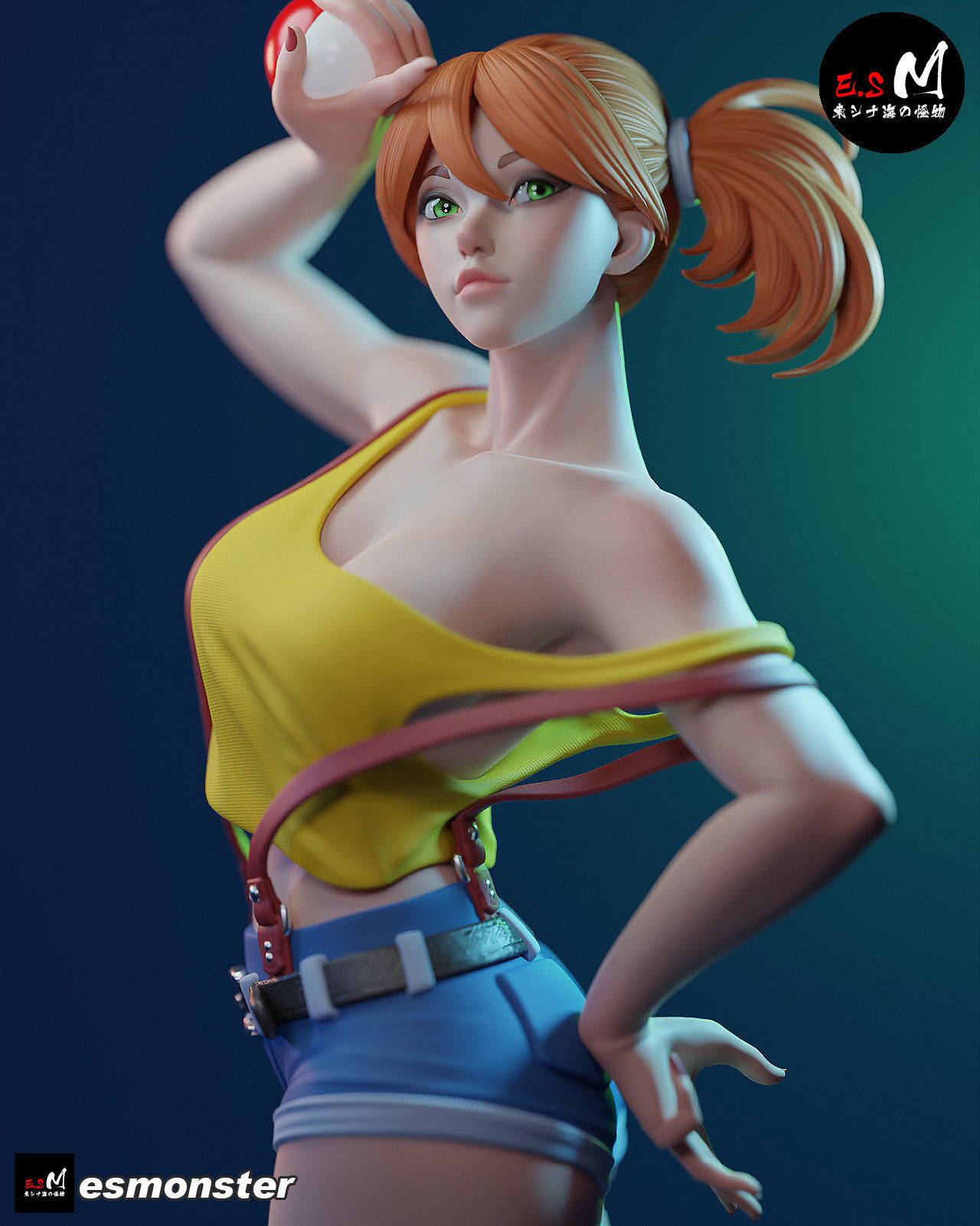 Misty pokemon trainer with NSFW CHARACTER BY ESM 3D print model_17