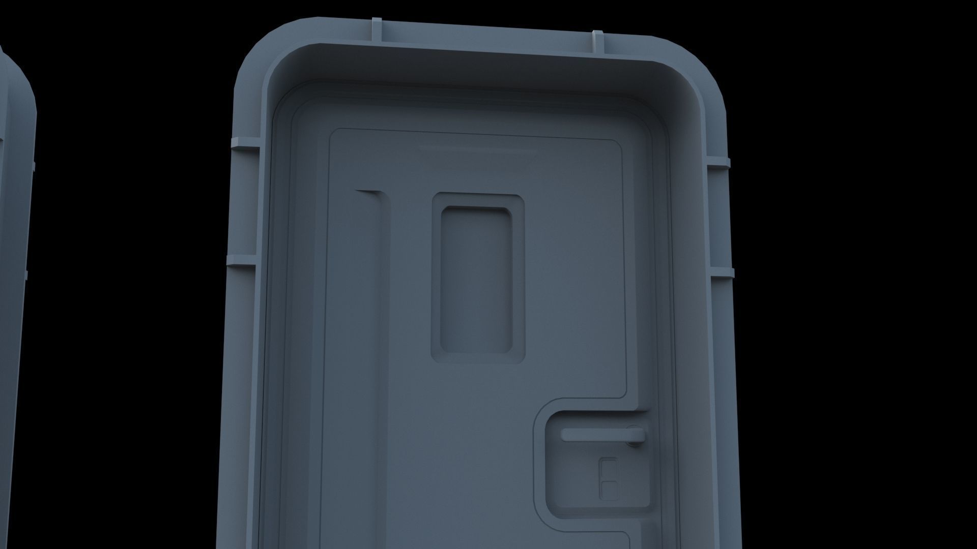 Sci-Fi Service door 3D model_9