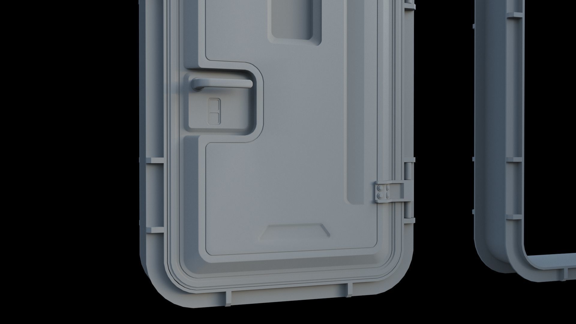 Sci-Fi Service door 3D model_5