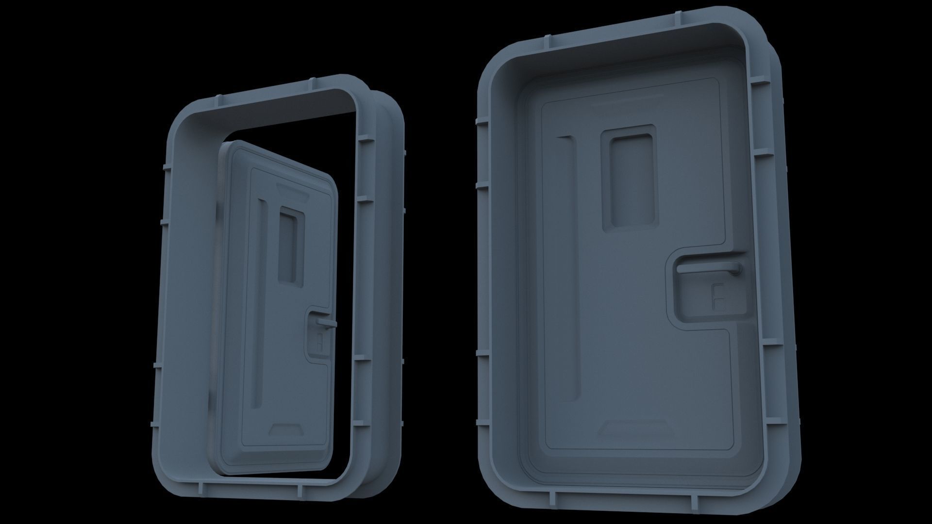 Sci-Fi Service door 3D model_13