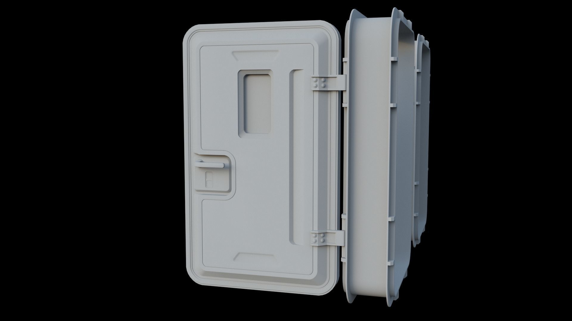 Sci-Fi Service door 3D model_2