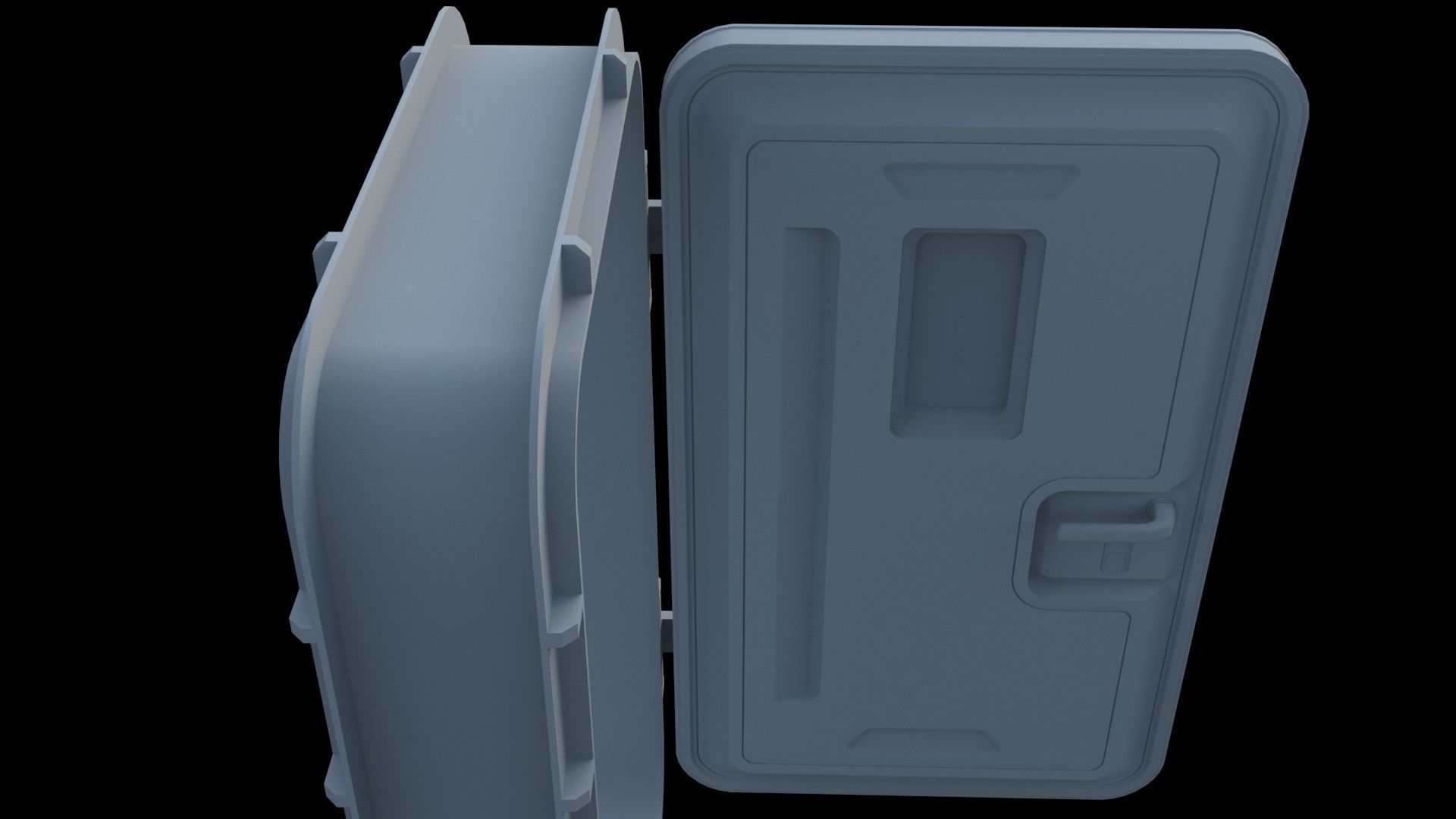 Sci-Fi Service door 3D model_8
