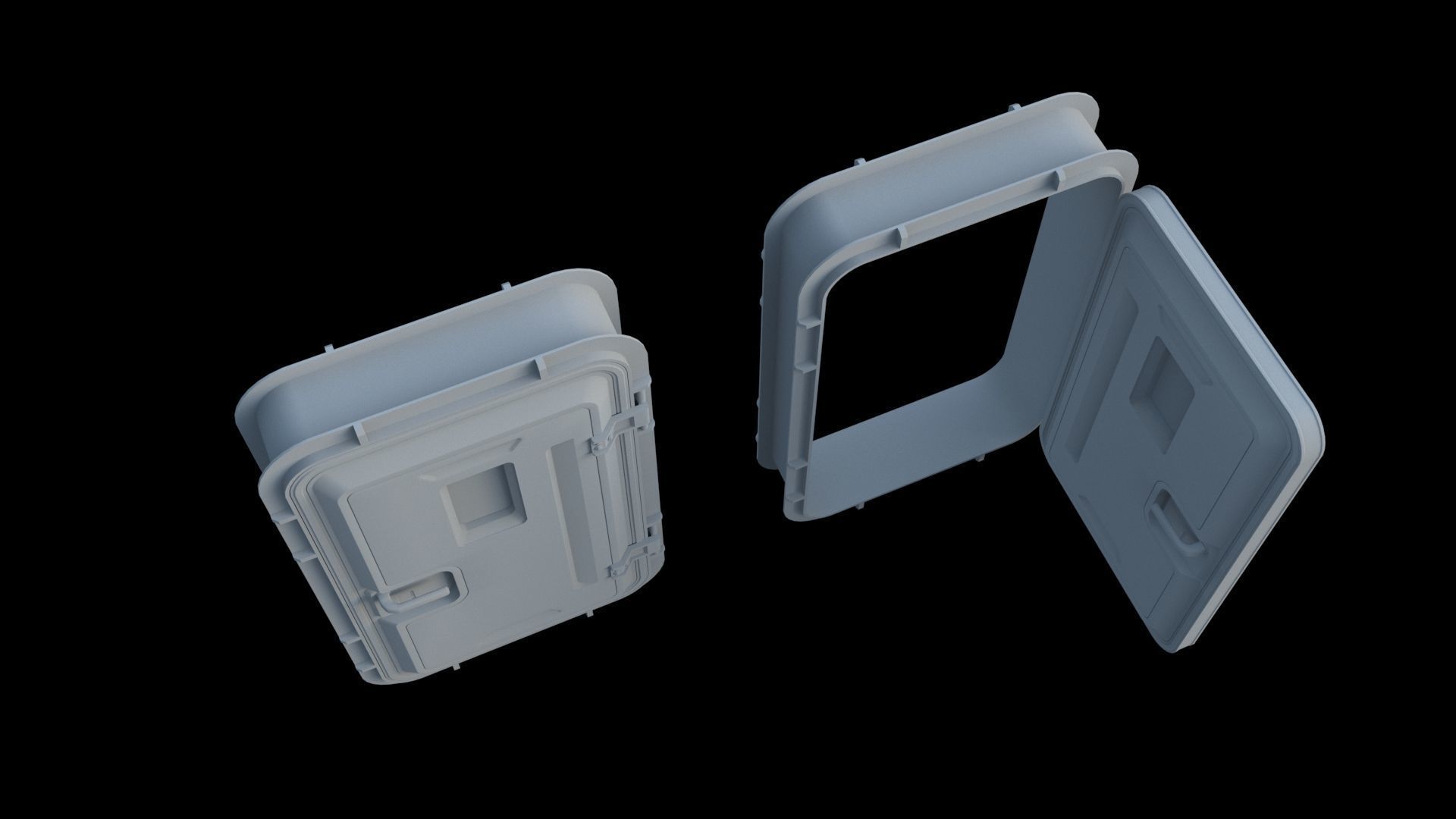 Sci-Fi Service door 3D model_3