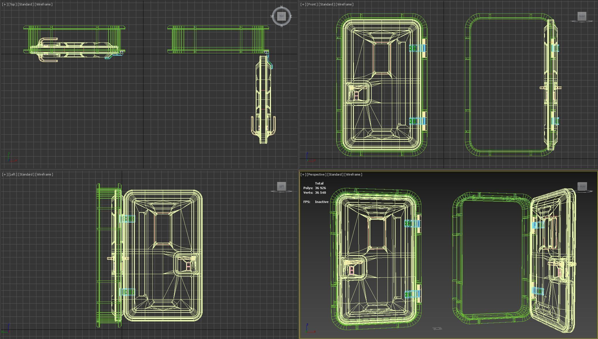 Sci-Fi Service door 3D model_14