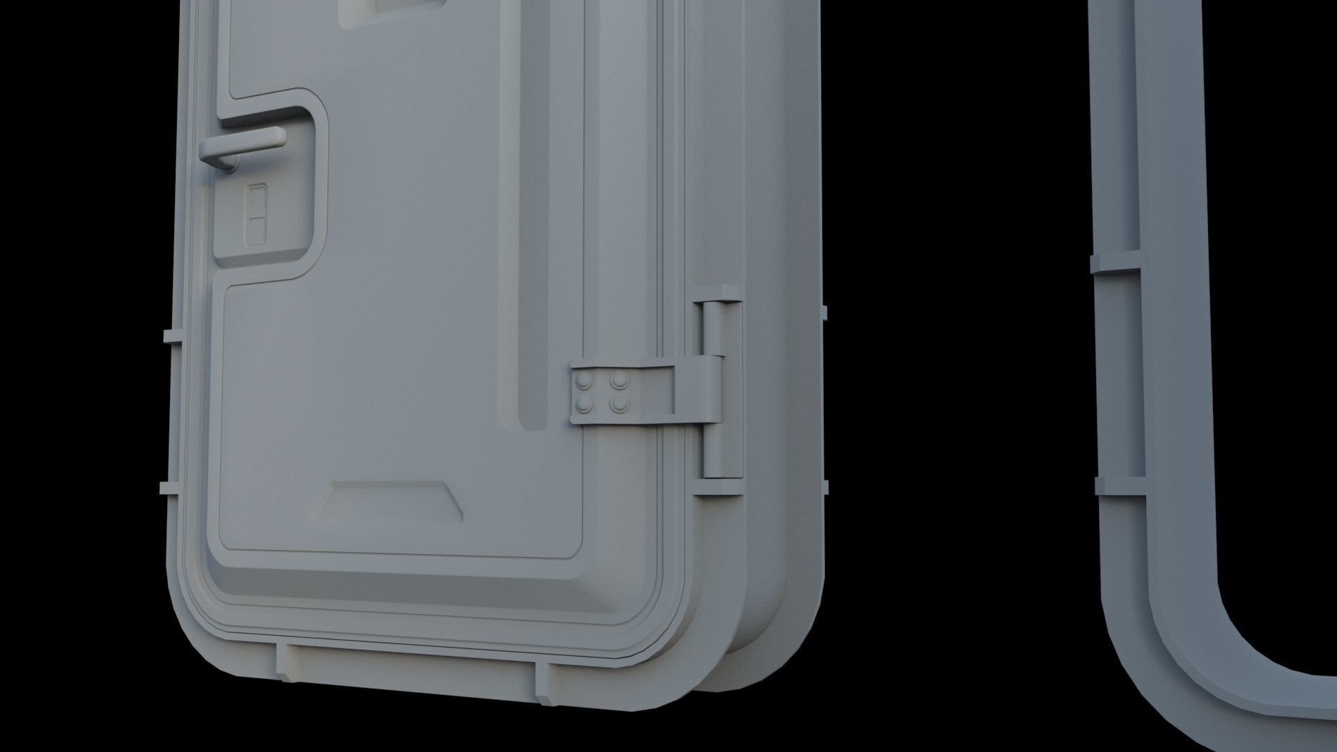 Sci-Fi Service door 3D model_6