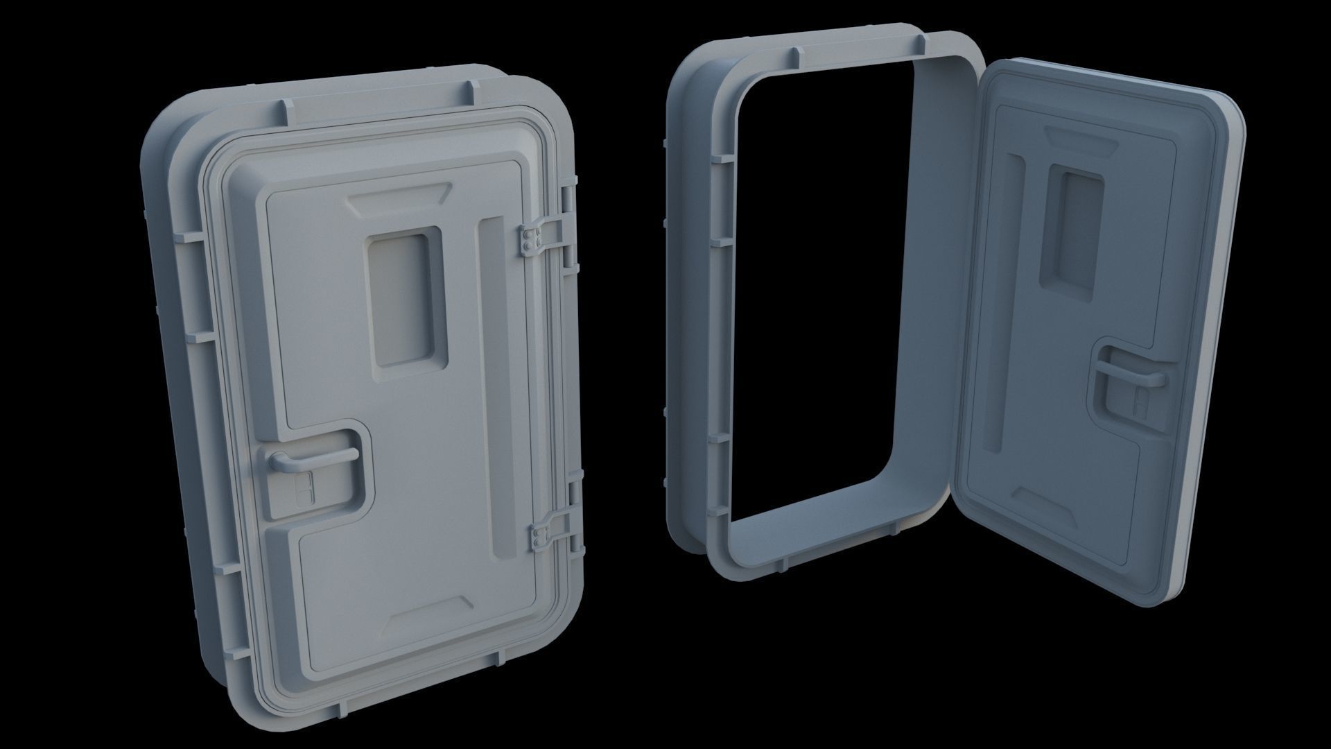 Sci-Fi Service door 3D model_12