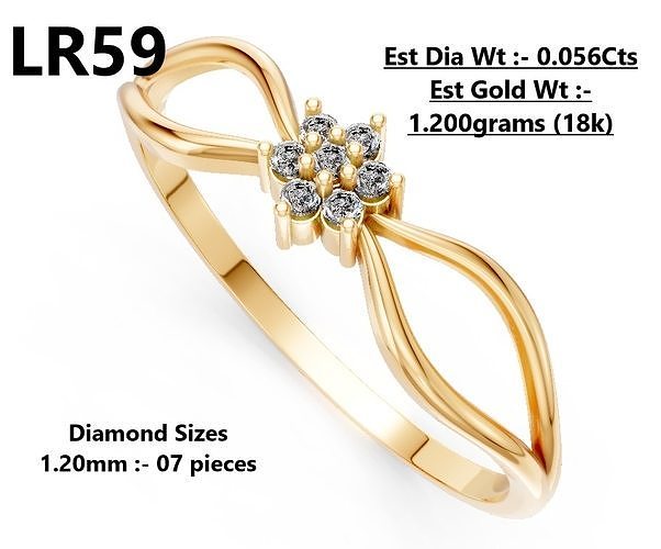 Lightweight Diamond Ring 3D print model