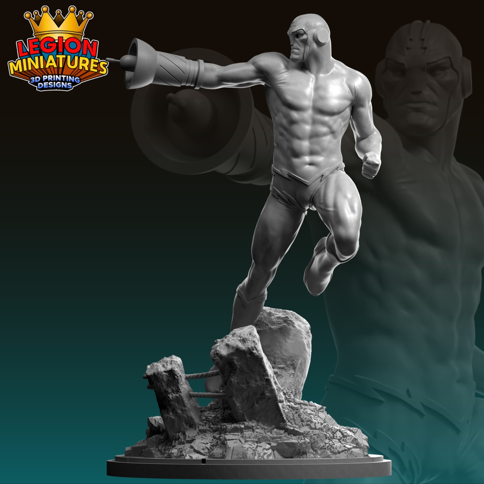 Marvel crisis protocol Klaw presupported included 3D print model_1