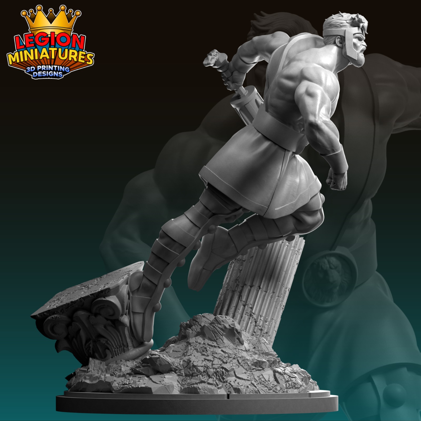 Marvel crisis protocol Hercules presupported included 3D print model_1