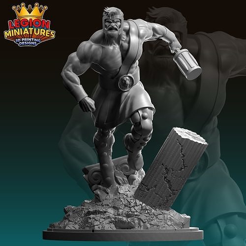 Marvel crisis protocol Hercules presupported included 3D print model