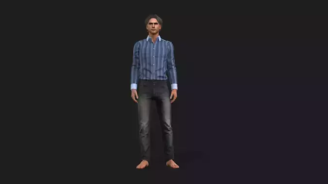 Rigged Male Model for Animation and games