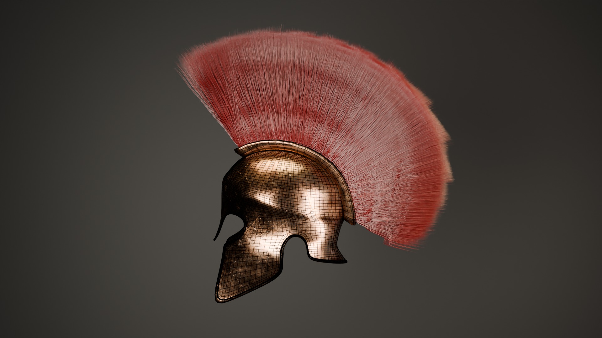 Ancient  Helmet  High Quality 3D Model Low-poly 3D model_5
