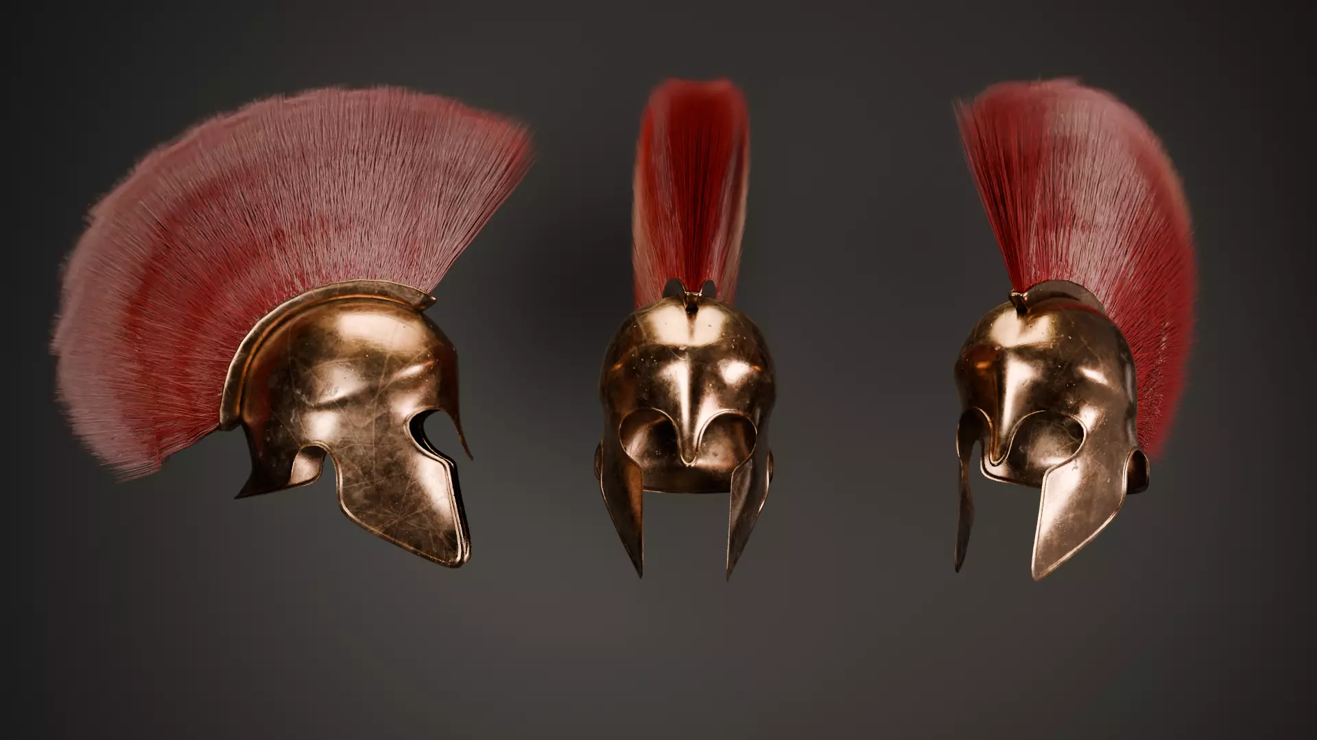 Ancient  Helmet  High Quality 3D Model Low-poly 3D model_0