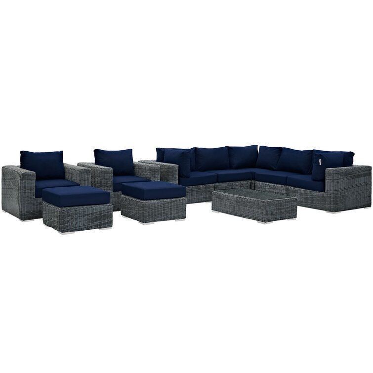 Keiran Wicker Rattan Seating Group  3D model_4