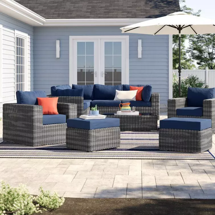 Keiran Wicker Rattan Seating Group  3D model_0