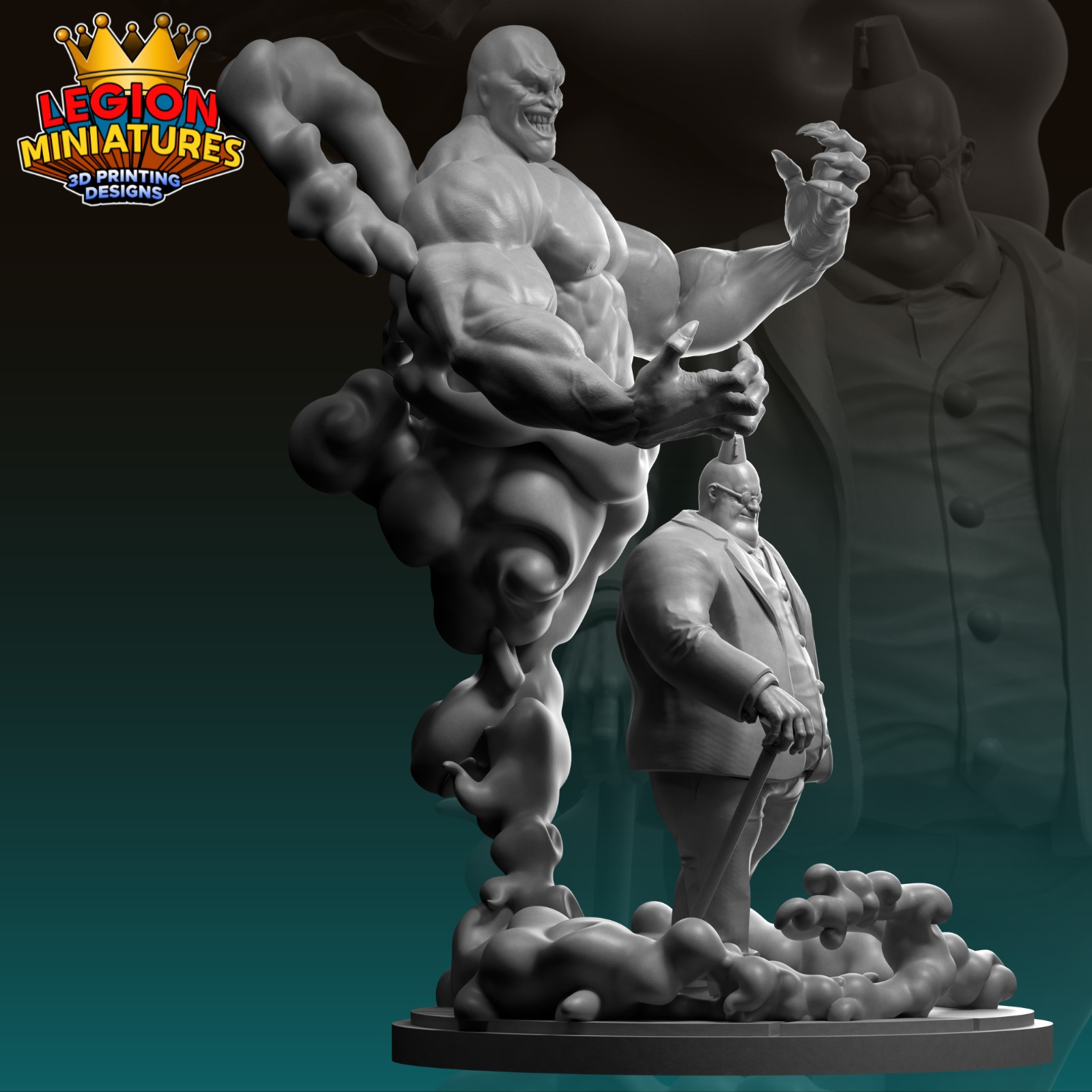 Marvel crisis protocol Shadow King presupported included 3D print model_1