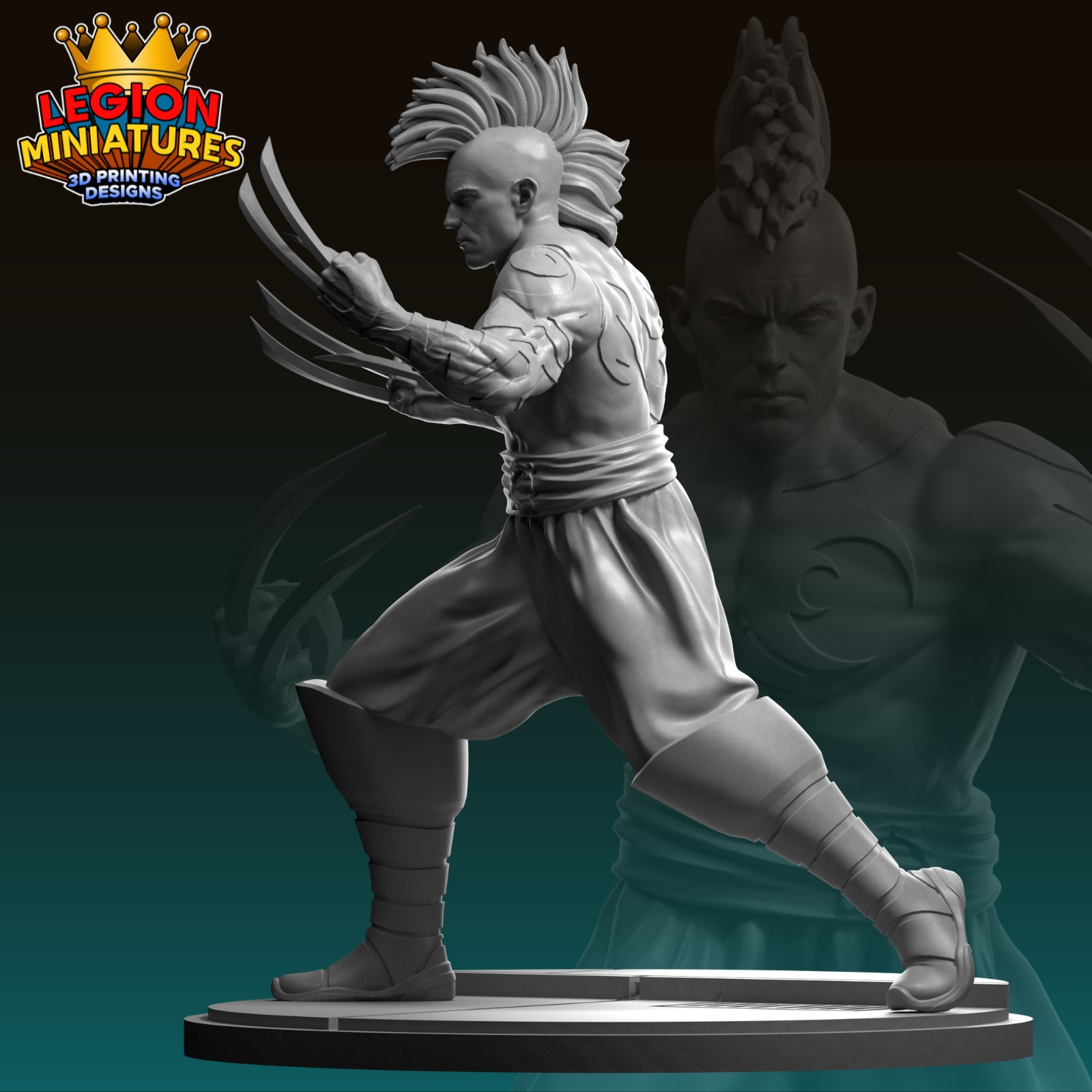 Marvel crisis protocol Daken presupported included 3D print model_4