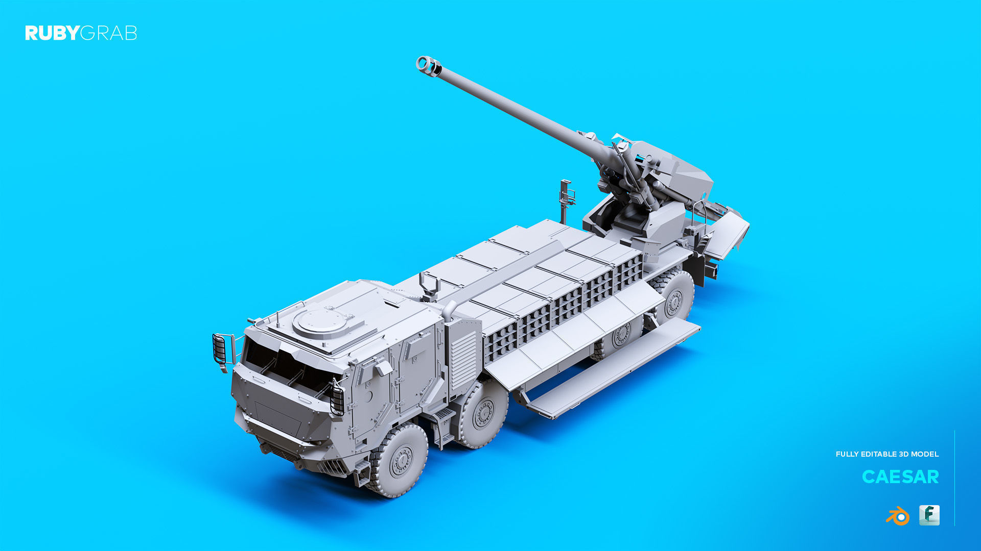 CAESAR Mobile Artillery System 3D model_4