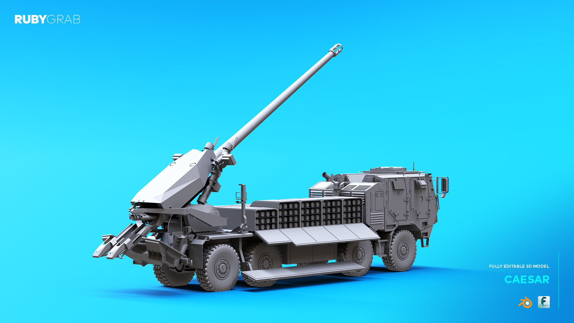 CAESAR Mobile Artillery System 3D model_5