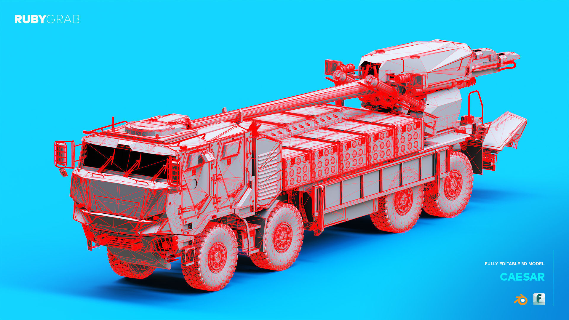 CAESAR Mobile Artillery System 3D model_3