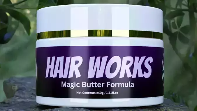 3D Hair Cream Cup Model - Blender