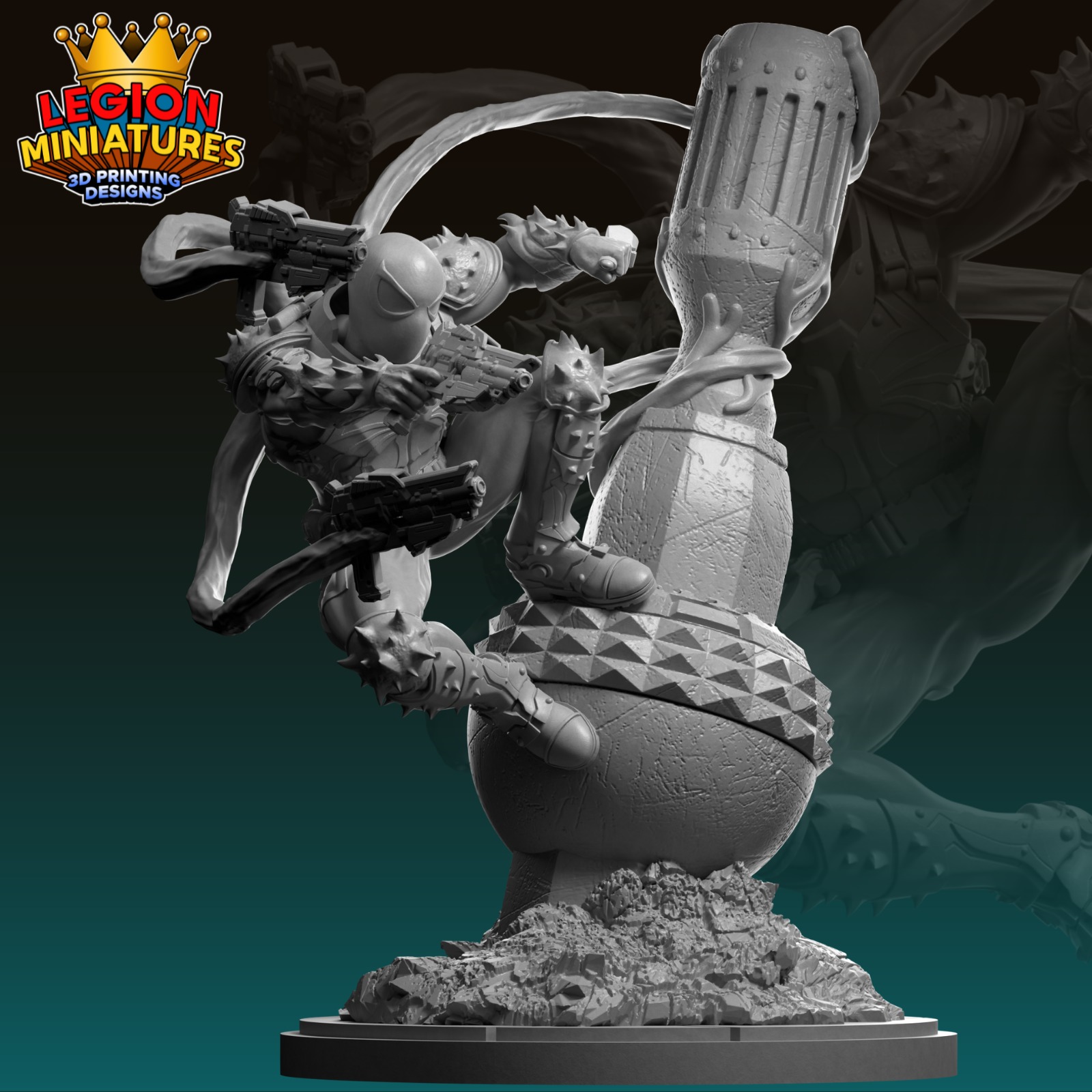 Marvel crisis protocol Agent Venom presupported included 3D print model_2