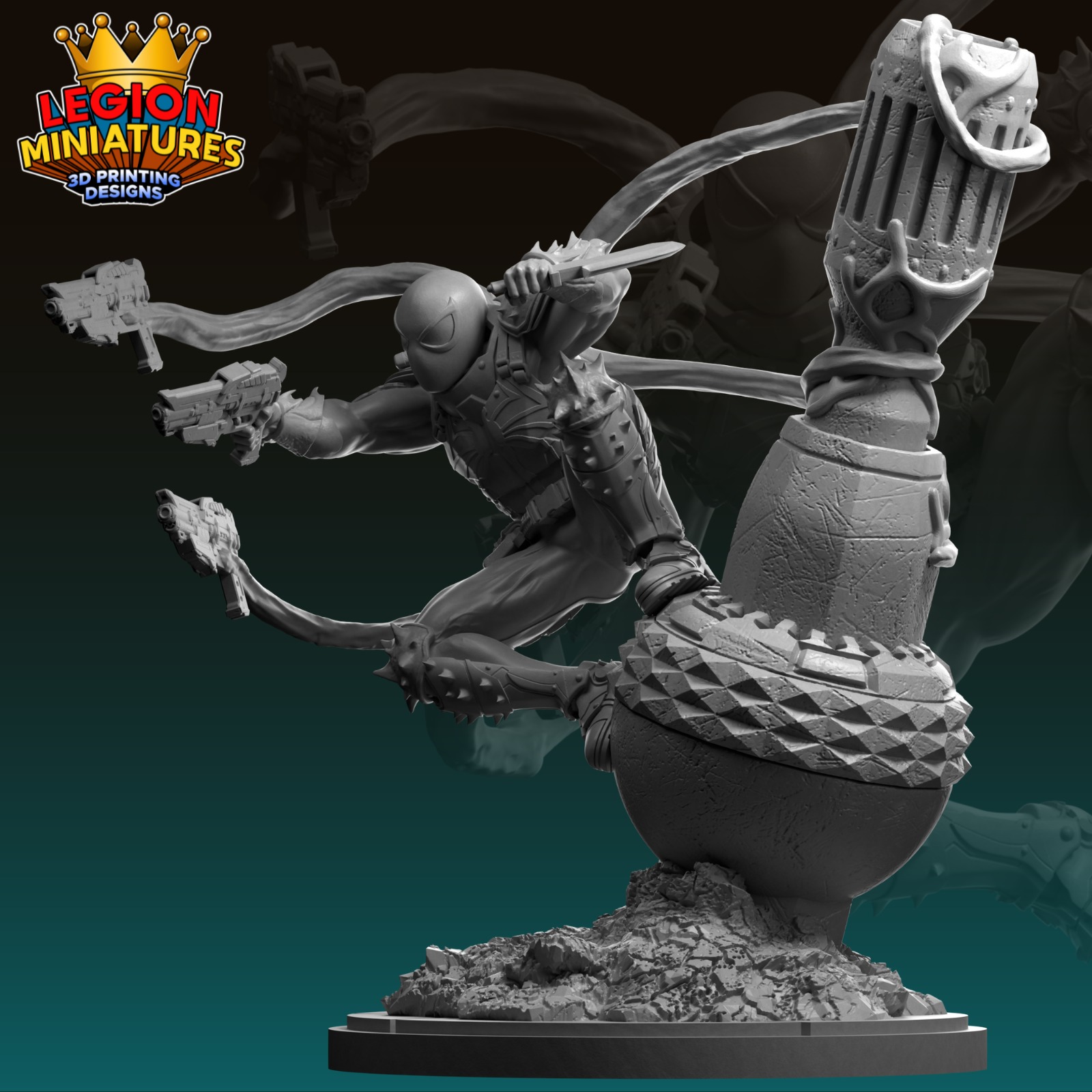 Marvel crisis protocol Agent Venom presupported included 3D print model_1