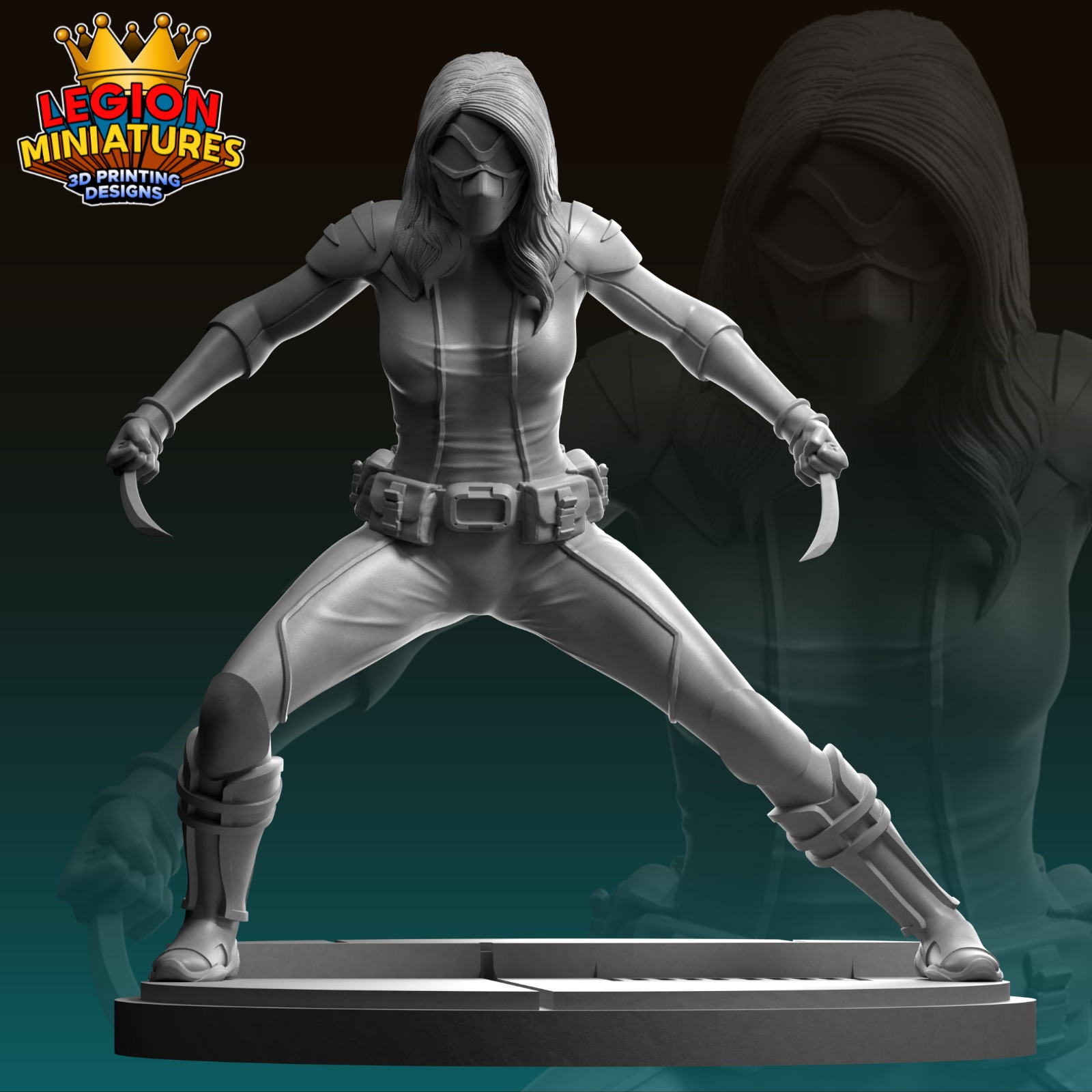 Marvel crisis protocol Honey Badger presupported included 3D print model_1