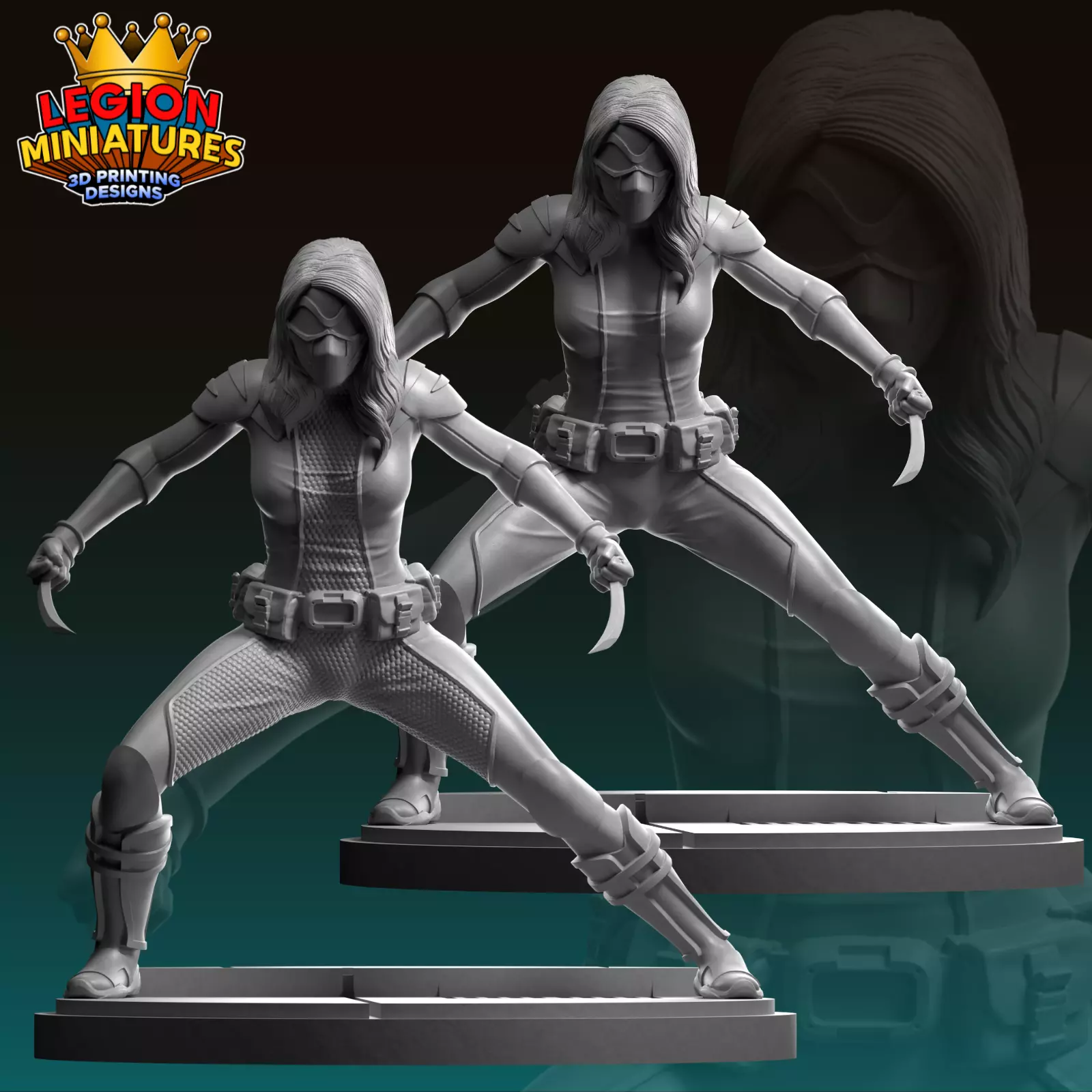 Marvel crisis protocol Honey Badger presupported included 3D print model_0