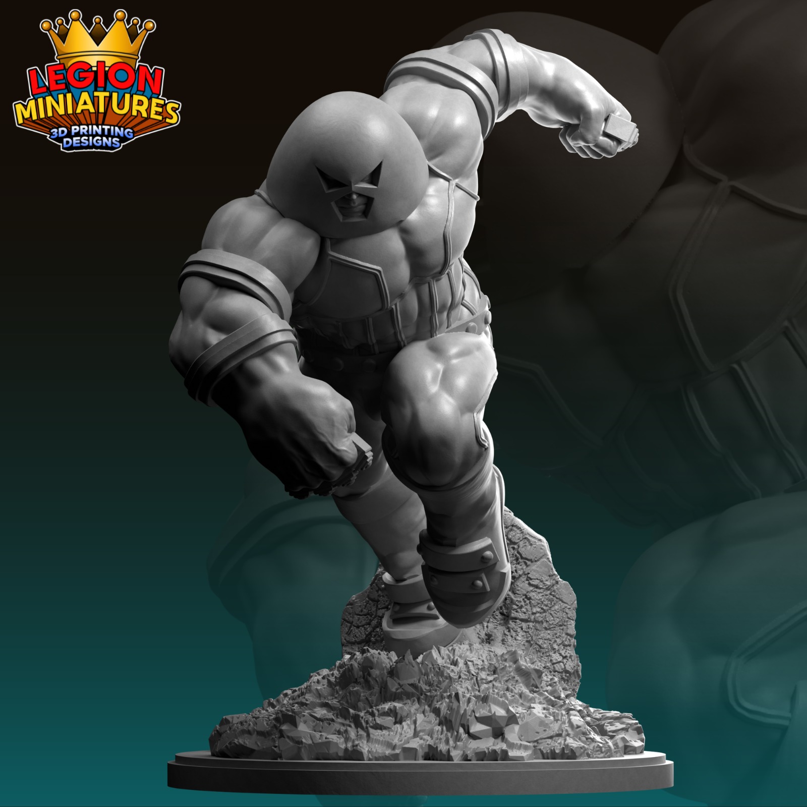 Marvel crisis protocol Juggernaut presupported included 3D print model_1
