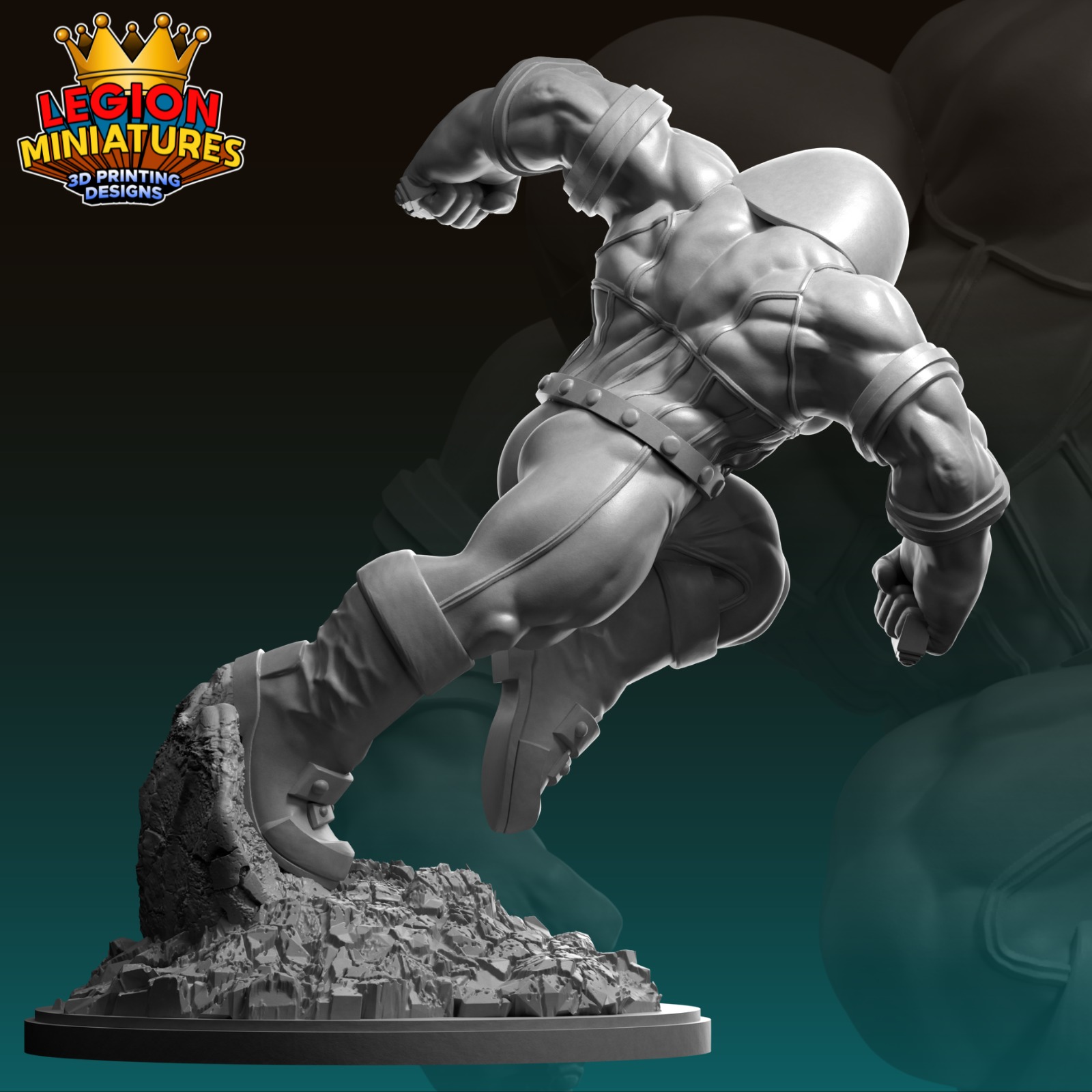 Marvel crisis protocol Juggernaut presupported included 3D print model_2