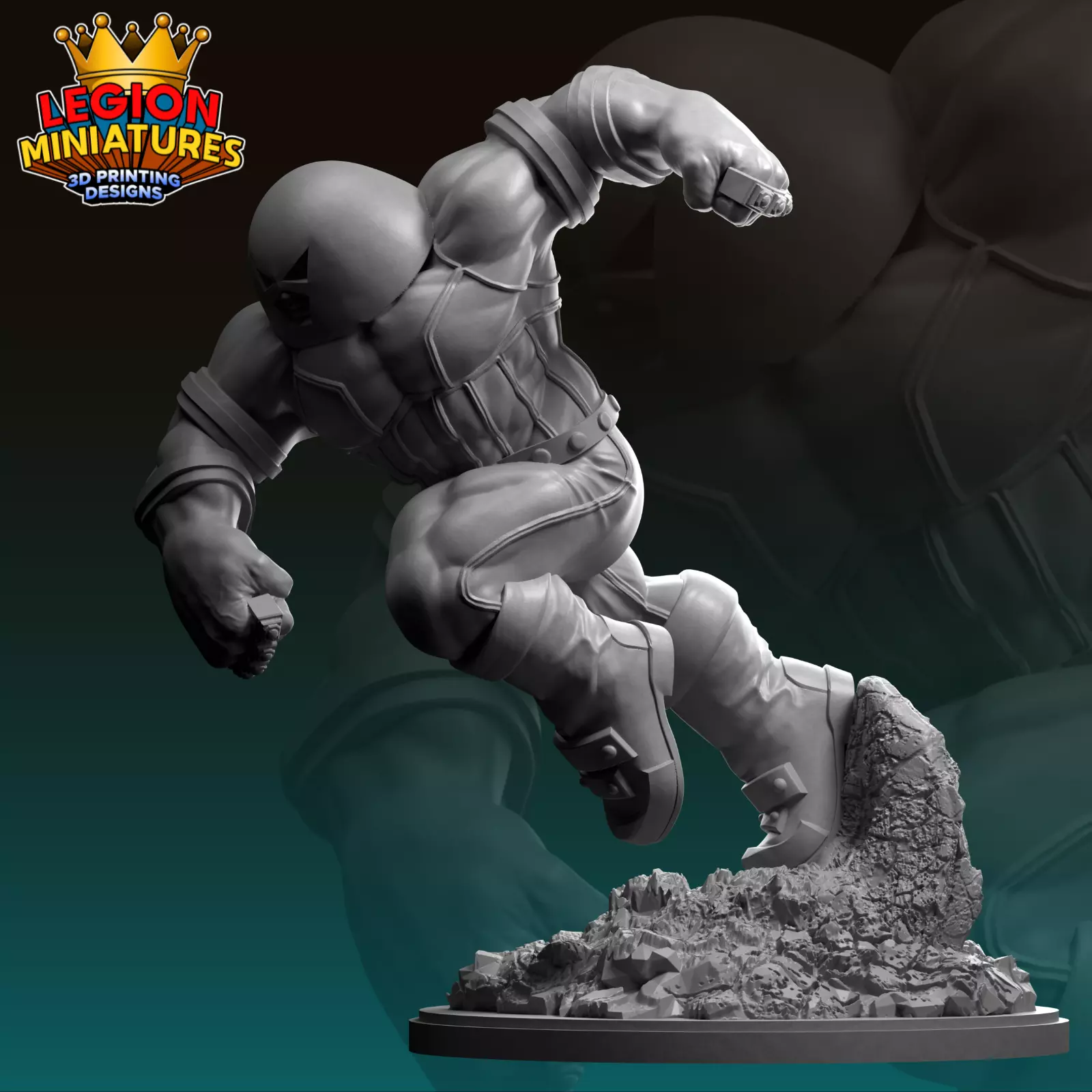 Marvel crisis protocol Juggernaut presupported included 3D print model_0