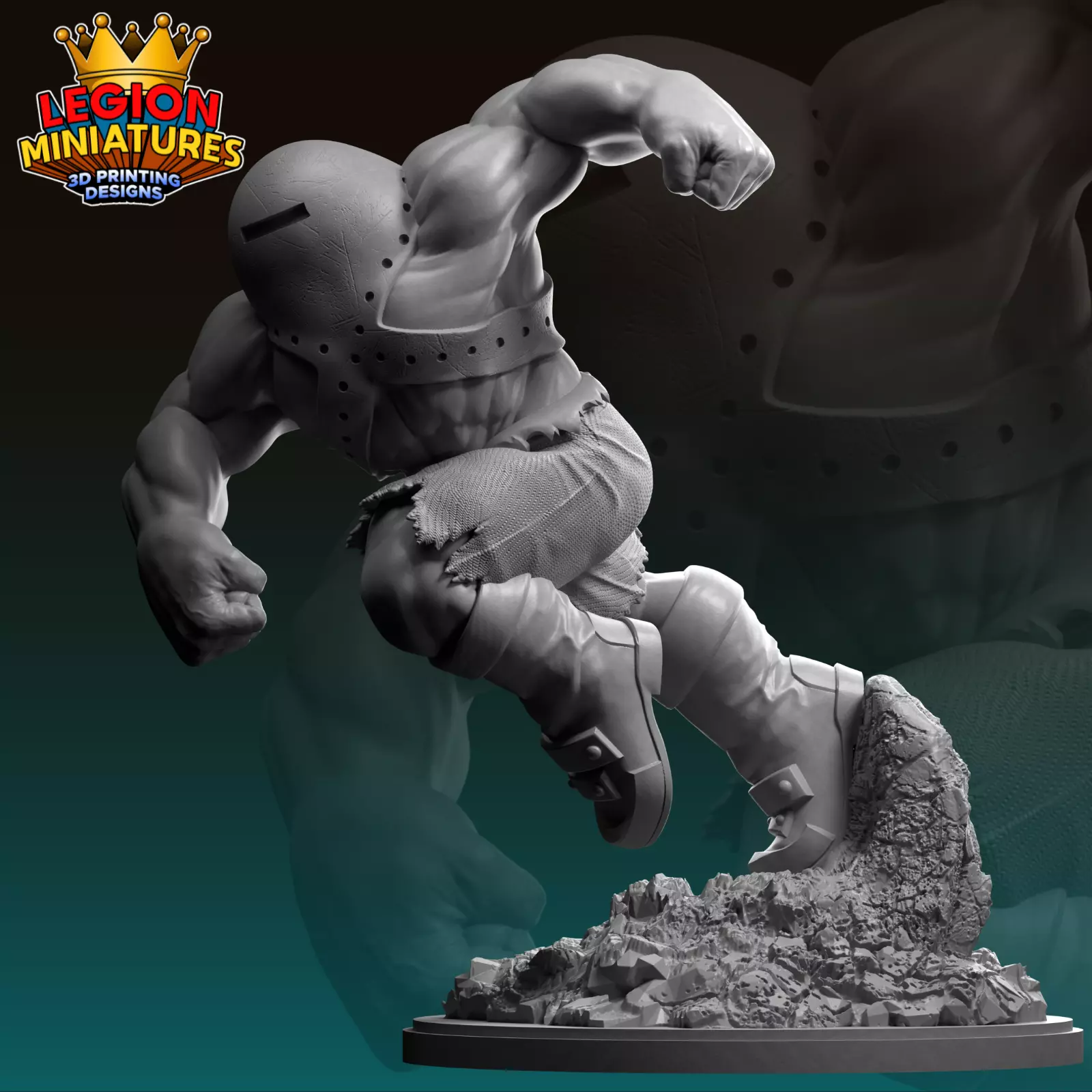 Marvel crisis protocol Ultimate Juggernaut presupported 3D print model