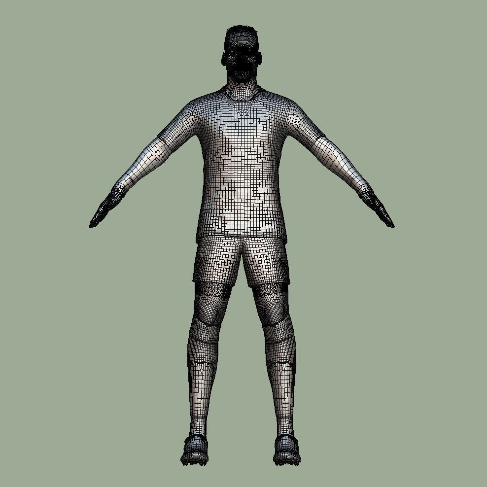 T-Pose Rigged Paul Pogba Juventus 3D model_6