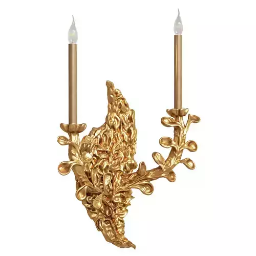 Gerald Bland wall light with ceramic leaf