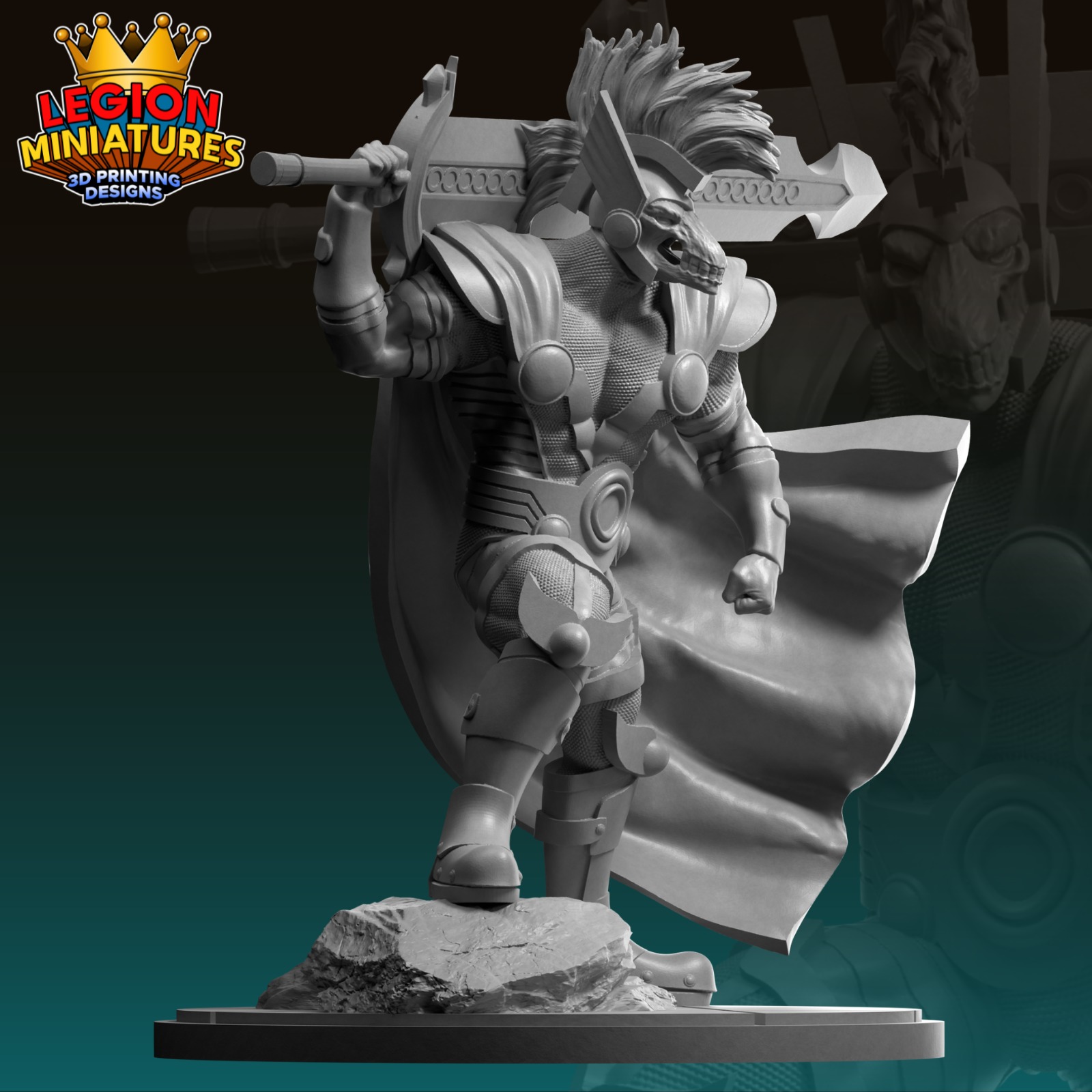 Marvel crisis protocol Beta Ray presupported included 3D print model_1