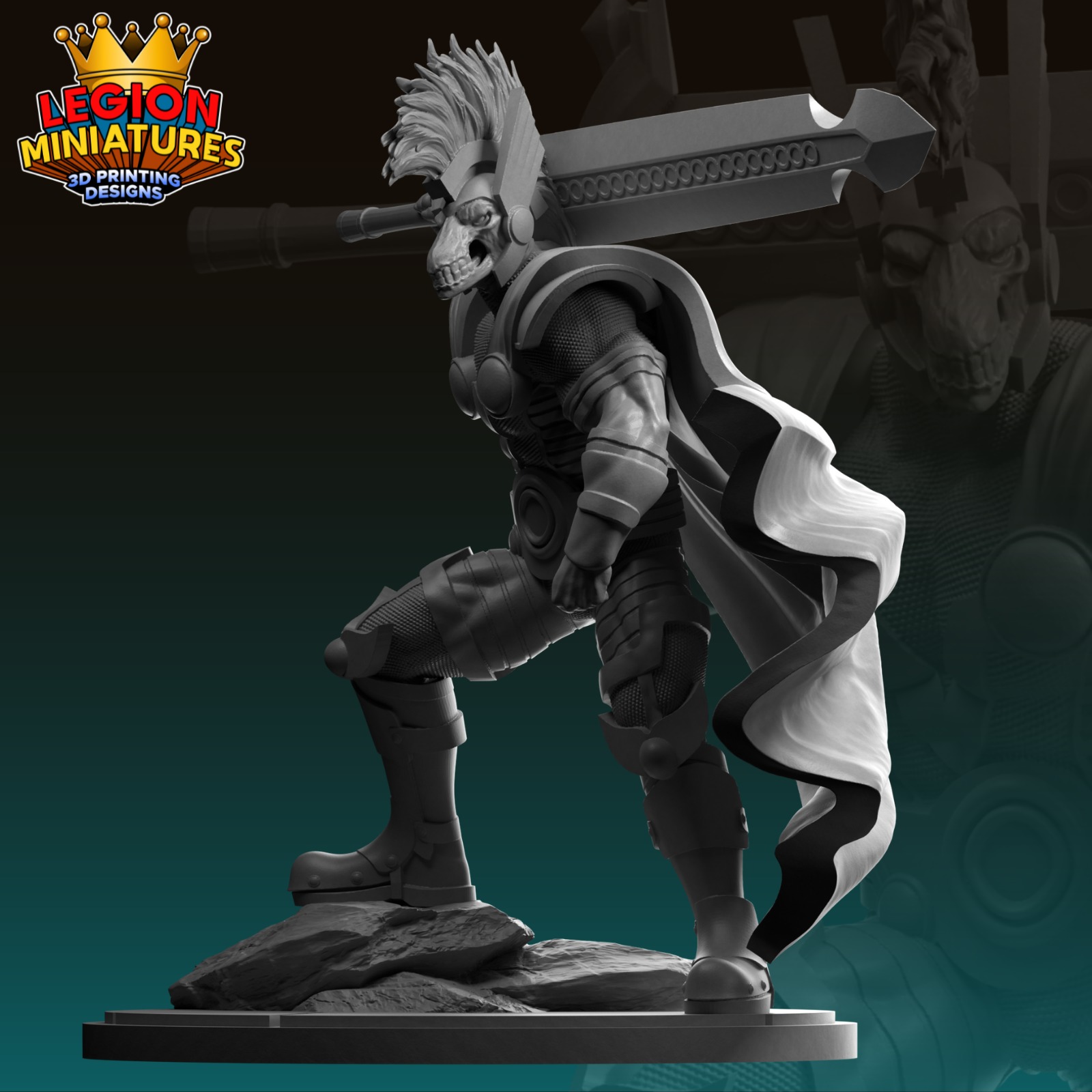 Marvel crisis protocol Beta Ray presupported included 3D print model_2