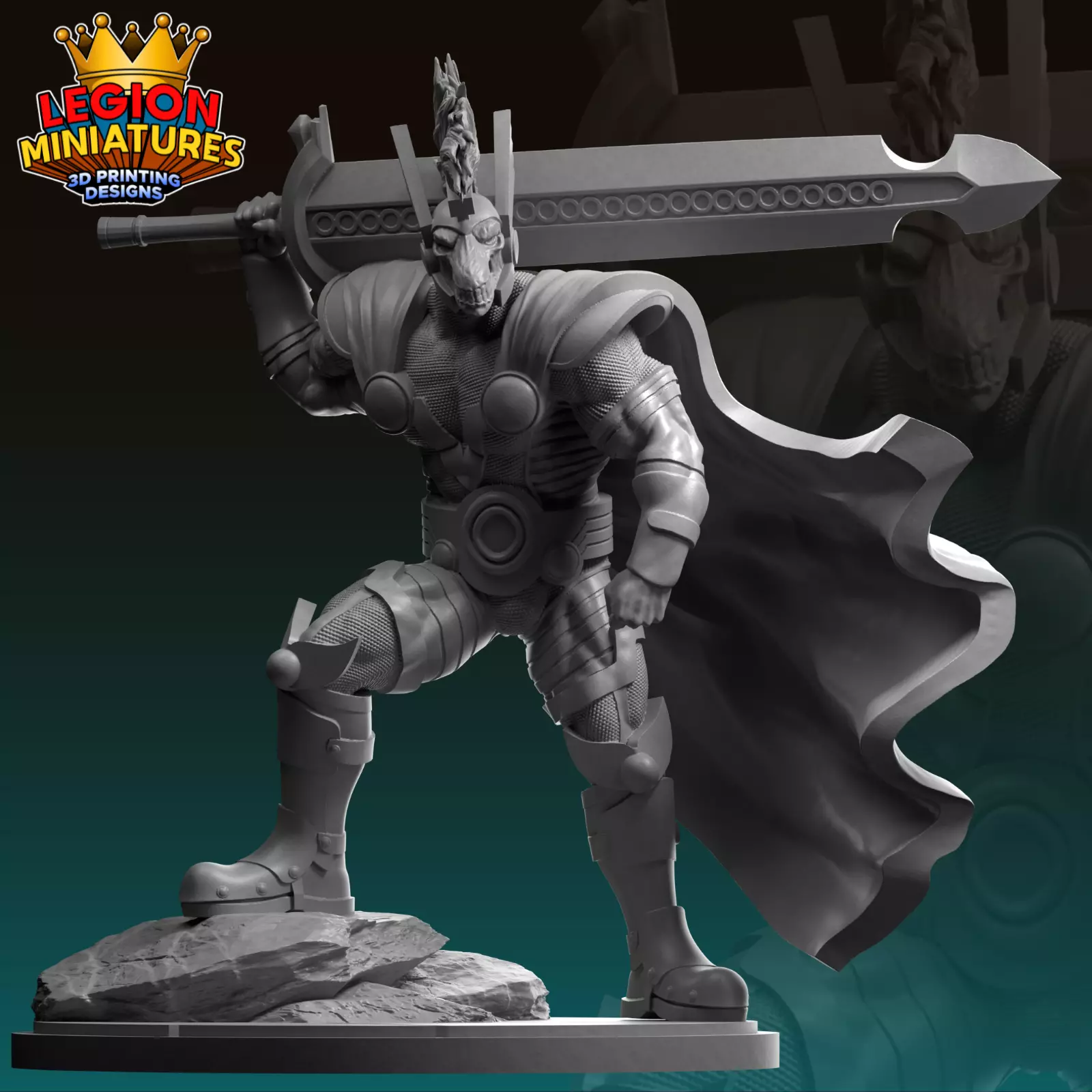 Marvel crisis protocol Beta Ray presupported included 3D print model_0