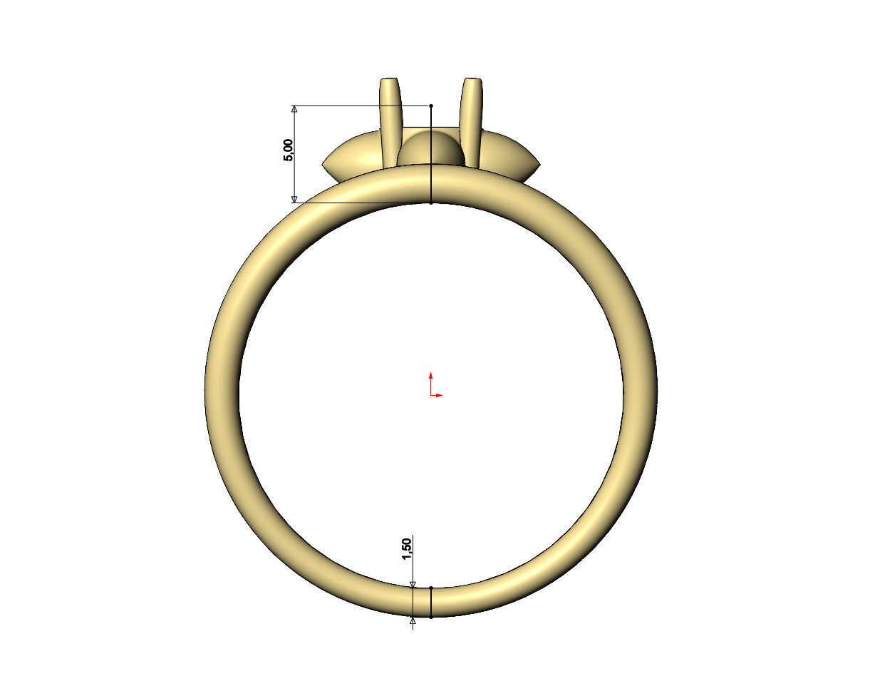 5mm diamond spiked settings open diamond ring Us sizes 6to10 3D print model_7