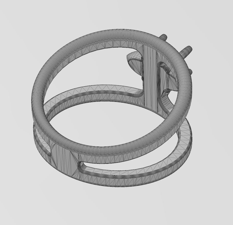 5mm diamond spiked settings open diamond ring Us sizes 6to10 3D print model_17