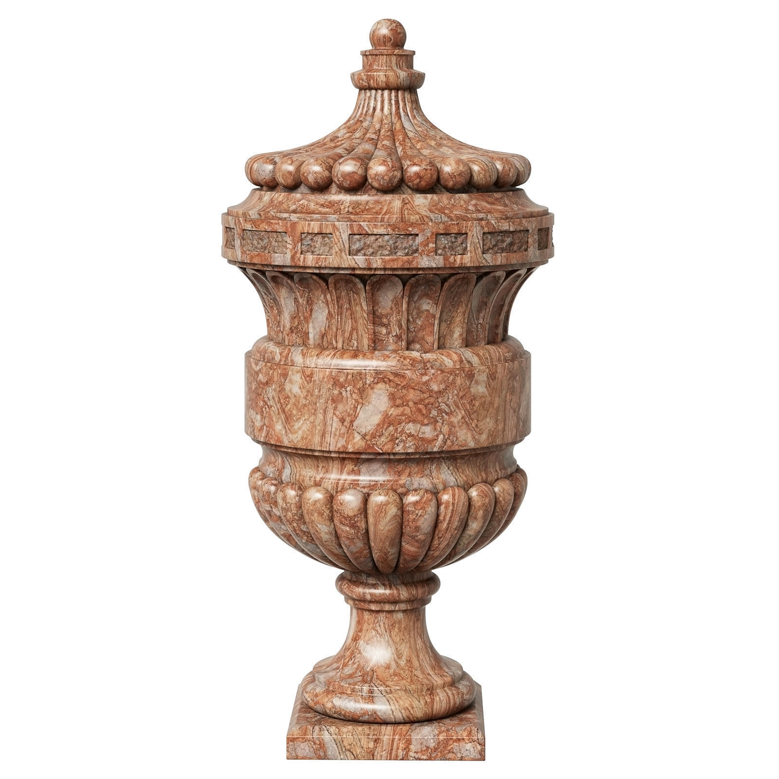 Large Louis Xiv Porta Santa Rara Marble Urn 3D model_1