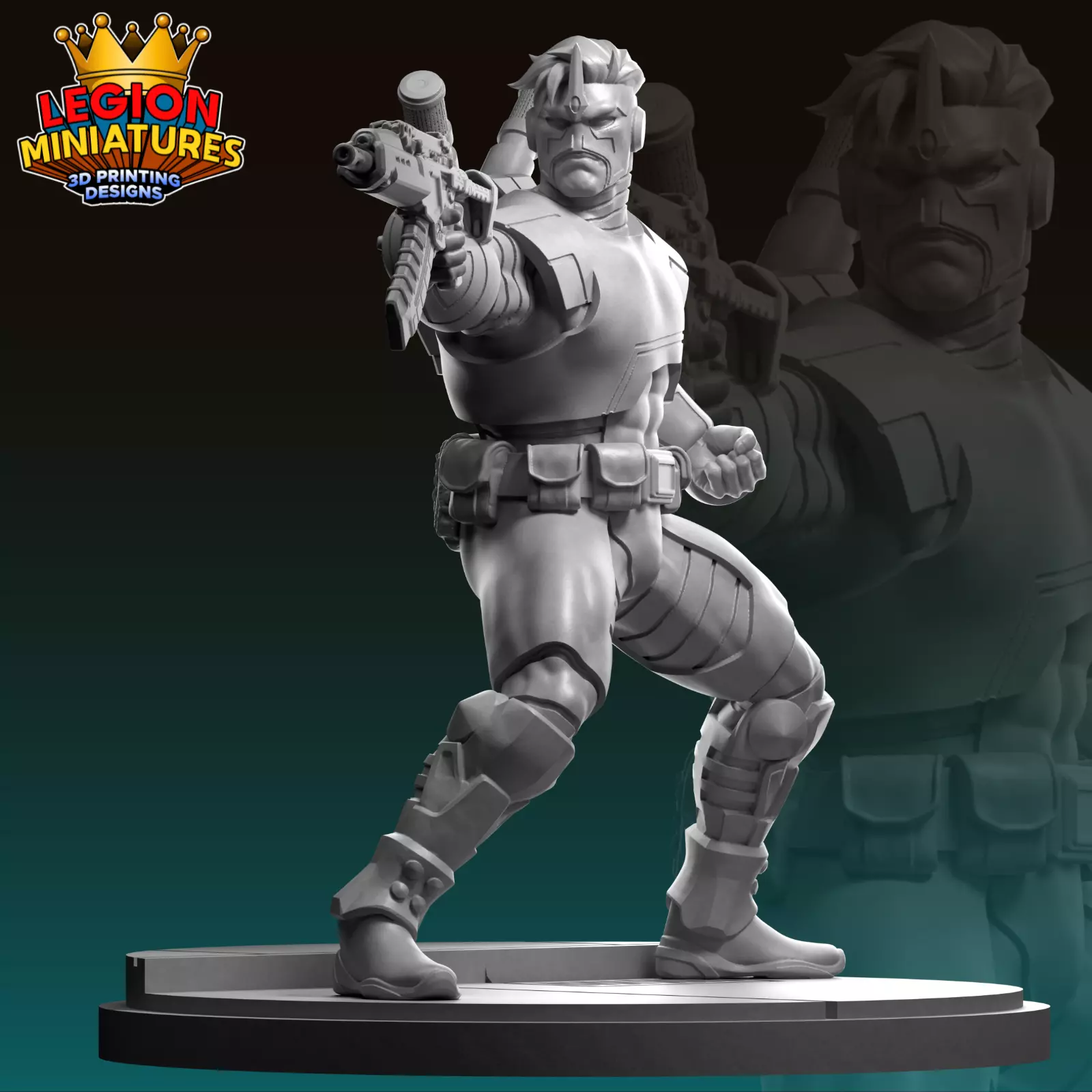 Marvel crisis protocol Maverick presupported included 3D print model