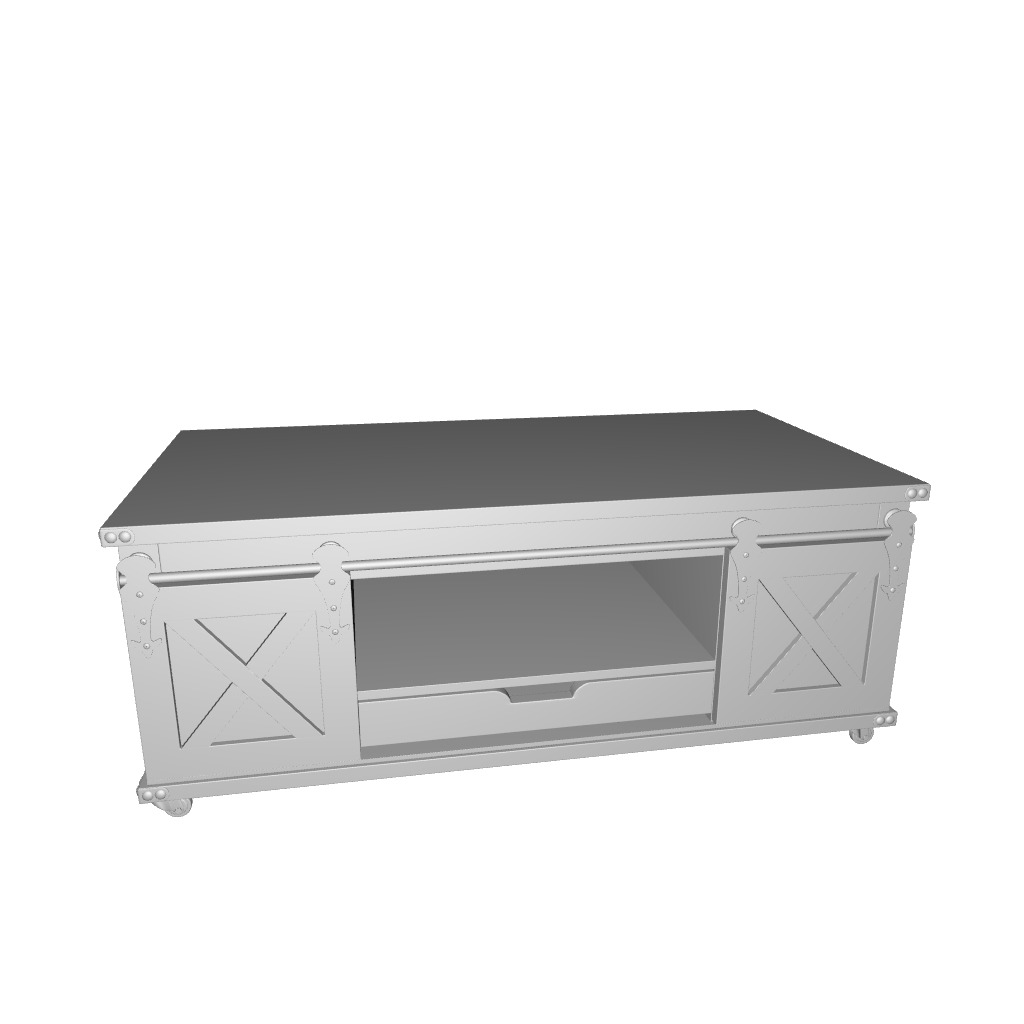 Coffee Trunk DesignerTable Wood 3D model_3